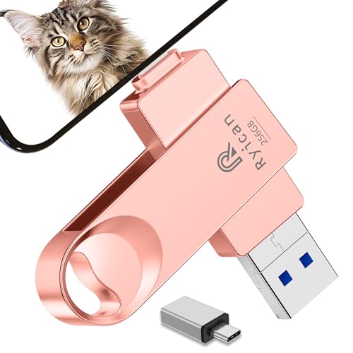 [Senza APP] Chiavetta USB per lPhone,Ryican 256GB Memoria Esterna Pendrive