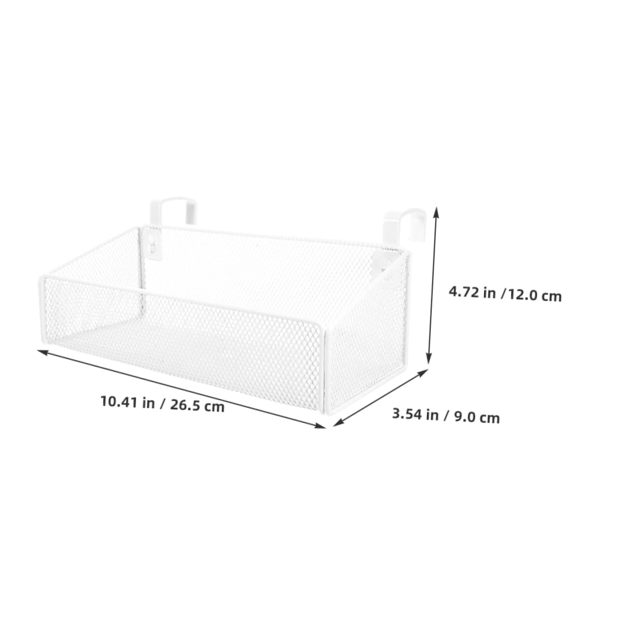 STOBOK Bedside Hanging Storage Basket Compact Metal Organizer with Hook for Bunk Bed and Dorm Essentials Easy No Drill Installation Integrated Phone Holder Versatile Storage for Bedroom