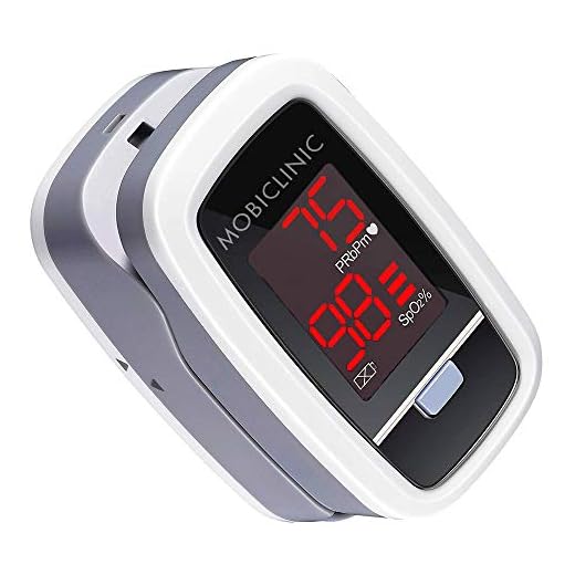 Mobiclinic, Pulsioxímetro de dedo, PX-02, Pantalla OLED, Frecuencia cardíaca, Gráfico de barras, Marca Española, Medidor de oxígeno en sangre, Portátil, Fácil de usar, Ligero, Preciso, Color Plata