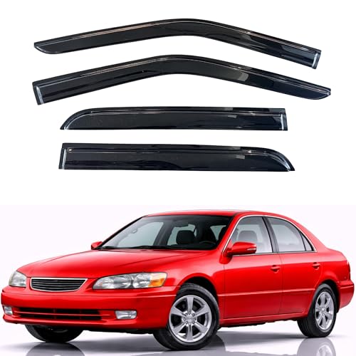 Image of KPY Rain Guards Fit for 1997-2001 Toyota Camry, Out-Channel Window Visors Vent Wind Deflectors 4PC, Car Accessories for 97-01 Camry