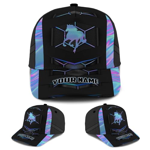 Generic - Print Animal Horse Baseball Caps with Horse On It Novelty Hat for Equestrian Trainer Show Jumper Customizable Presents for Men