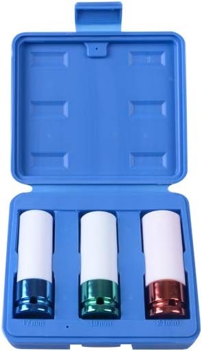 KING TONY 4405MX Drive Deep Impact Socket, 17/19/ 21 mm, 1/2-inch, Set of 3