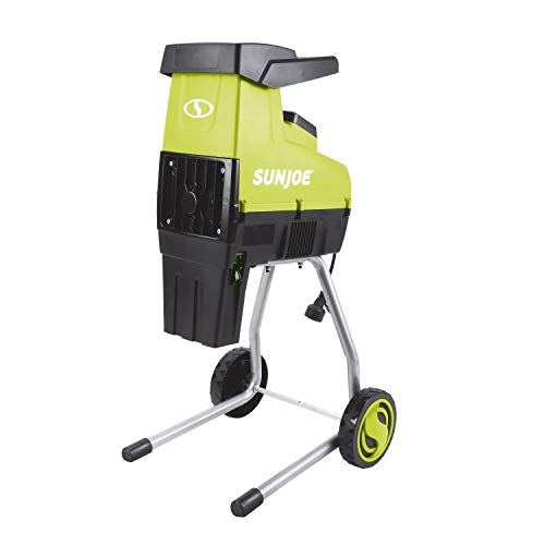 Sun Joe CJ603E 15-Amp 1.7-Inch Cutting Diameter Electric Silent Wood Chipper/Shredder, green