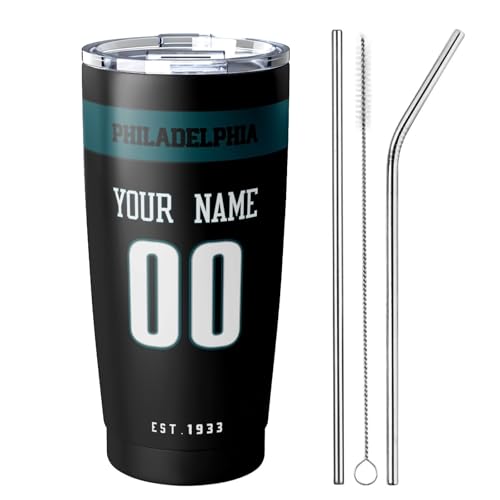 Image of ANTKING Philadelphia Tumbler 20 oz Travel Coffee Cup Custom Name Number for Men Women Boy Gifts