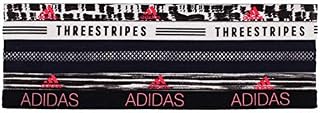 adidas Women's 5pk Creator Plus Hairband, Black/White/Flash Red/Dapple/Visionary, ONE SIZE