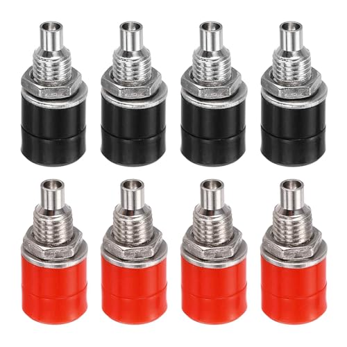 Pack 8 conectores Banana Jack para panel rojo y negro miniatura 1
