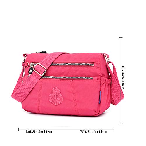 MINTEGRA Shoulder Bag for Women Waterproof Crossbody Purses Lightweight Nylon Work Travel Purse Messenger Bag4