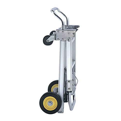 Safco Products Hide-Away Convertible Hand Truck, Dual Function, 400 Lbs. Total Capacity, Aluminum Frame #TOP2