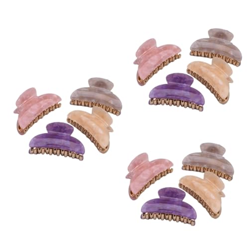 Pinces à cheveux réglables en acrylique Beavorty lot de 4 x 3 pièces