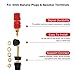 4 Pcs Banana Socket Test Probe Audio Speaker Terminal Binding Post Banana Plug Jack Socket Adapter Connector for 4mm Banana Plugs Black and Red