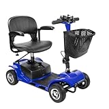 4 Wheel Mobility Scooter, Electric Power Mobile Wheelchair for Seniors Adult with Lights-...