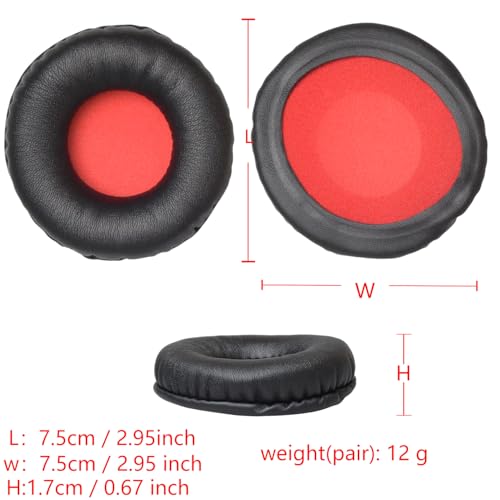 ZMHJY イヤーパッド イヤークッション for AKG K518LE,Sony MDR-NC6,ATH-S200BT,S220BT，ATH-AR3BT，AR3IS ヘッドホン 交換用 パッド black