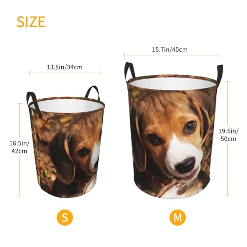 Panier à linge haut imprimé beagle pour rangement de couvertures - 6