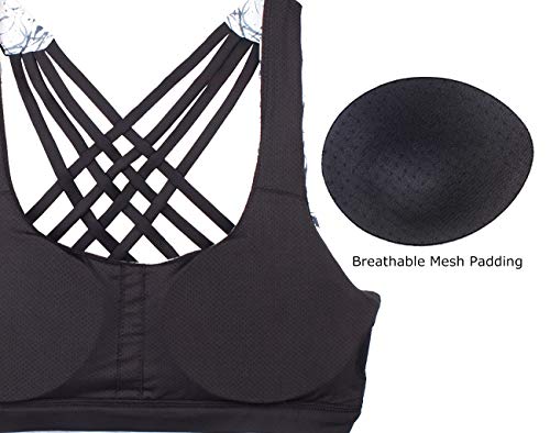 Image of icyzone Women's Open Back Workout Athletic Yoga Tank Tops with Built in Bra