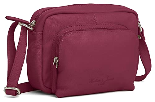 Sac à main en cuir nappa véritable fait à la main bordeaux clair de taille small pour femme