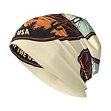 Material de alta calidad: hecho de 95 % poliéster y 5 % elastano, este gorro de punto para hombre de Brownsville Texas Border Scen ofrece una sensación suave, cómoda y transpirable, asegurando que te mantengas caliente y seco en climas fríos.