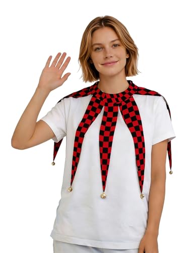 Unykaflor Adult Jester Clown CollarAdjustable Clown Neck Collar Accessories for Halloween Party