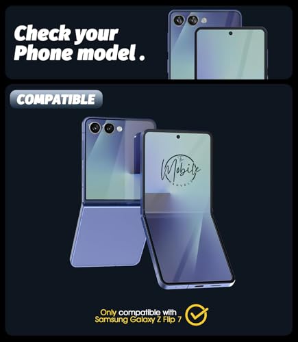 Image of (4 in 1) Screen Protector Guard for Samsung Z Flip 7 | Screen Guard Protector (Back Panel + Back Screen Display + Inner Display + Hinge) for Samsung Flip 7 - HD /Bubble Free Application (Galaxy Z Flip 7 5G Gloss)