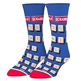 クールソックス Hasbro ボードゲーム モノポリー クルーツイスター スクラブルソックス メンズ レディース 大人用, ブルー, Large