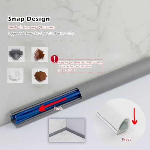 Cache-cordon en PVC pour stopper le désordre des câbles électriques - 4