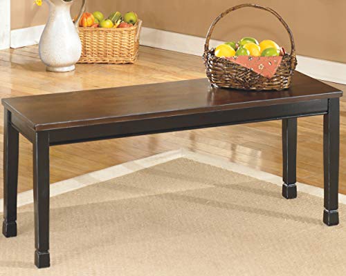 Signature Design By Ashley Owingsville Modern Farmhouse Dining Room Bench, Black And Brown #TOP3