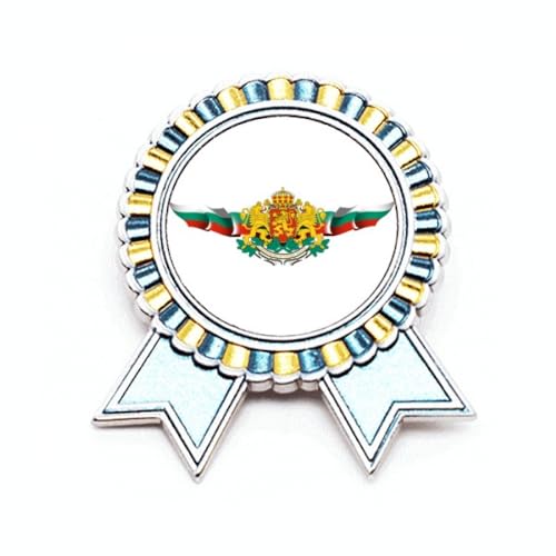 Broche drapeau de la Bulgarie en métal M pour célébration et costume