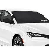 FrostGuard Plus Winter Windshield Cover with Built-in Security Panels and Wiper Blade Coverage + ...