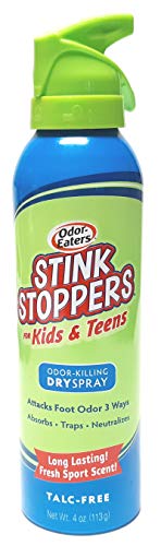 Odor-Eaters Stink Stoppers for Kids & Teens Dry Spray, 4 Oz - Pack