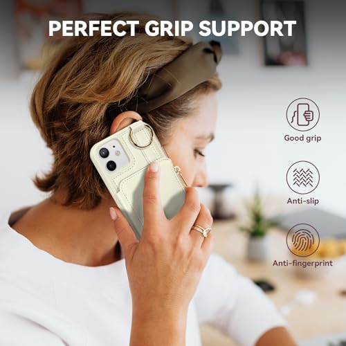 Coque iPhone 12 Pro Kuafcase finition blanc vieilli mat