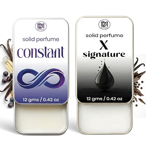 Image of Dr.Mashur Solid Perfume |x signature&Constant Alcohol Free Wax Perfume Balm, Long Lasting | Pocket Tin 12g, Pack Of 2| Non Greasy Smooth Glide, Travel Friendly Unisex Gifts He Or Her