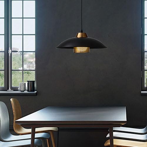 Lustre en fer suspension de plafond luminaire E27 style rétro - 3