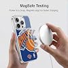 Funda de gel con licencia oficial de la NBA New York Knicks sobredimensionado, protección de grado militar, compatible con Apple iPhone 14 Pro Max y MagSafe 8