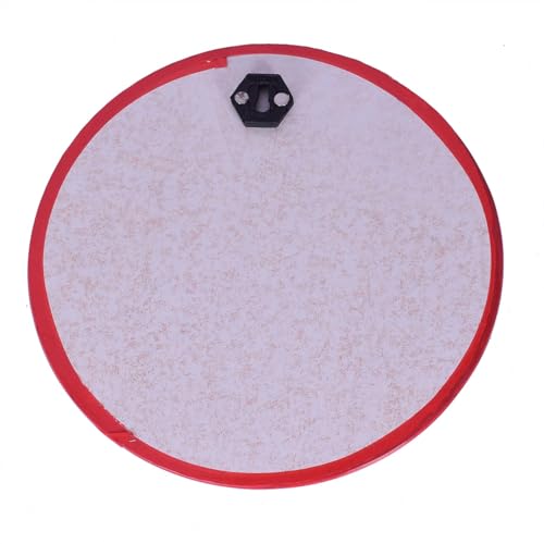 Image of Ryme Fengshui Convex Pakwa Framed Glass Road Safety Mirror - Round Safety Wall Mount, Front for Car, Silver Finish, Home and Vehicle Decor (9 Inch Mirror)