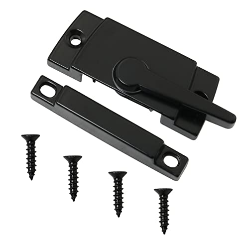 Sliding Sash Lock DGBRSM Black Sliding Window Sash Locks with Mounting Screws for Double Hung Window...
