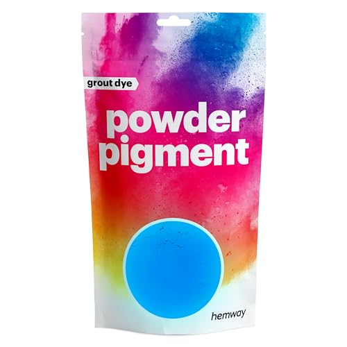 Hemway Grout Powder Pigment Glow Blue 100g | Coloured Dye for Grout, Suitable for Kitchen & Bathroom, High Colour Saturation