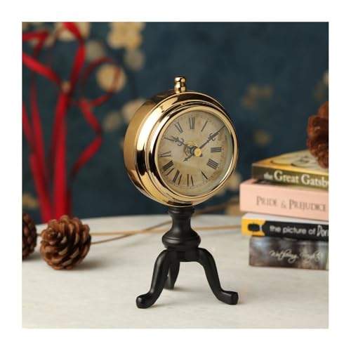 Image of Decor de Maison Handcrafted Chrono Aesthetic Table Clock for Home Decor /Office, Desk, Living Room, Bedroom, Study Room, Kids Room | Silent Analog Table Clock | Best for Gifting (8 inches Height)