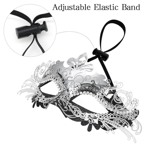 Image of Coddsmz Couple Masquerade Mask Set - Venetian & Mardi Gras Mask for Women & Men
