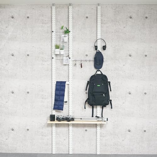 Amazon｜壁面突っ張りパンチングラック 有孔ボード風 壁面突っ張り