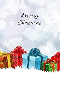 Composition Notebook Merry Christmas Xmas Journal Diary Holidays, 120 White Dotted Pages (6 X 9), Workbook for Girls Adults Boys Kids Teens Students, Presents Snow