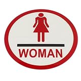 Ruilogod Femmes W.C. Restoiles toilettes Porte murale Avis de signe auto-adhésif autocollant