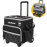 INSMEER Cooler with Wheels - 40L/60Cans Soft Cooler Bag, Insulated, Collapsible, Leakproof - Ideal for Beach, Camping, Travel, Picnic, Grocery Shopping & More Outdoor Adventures
