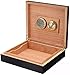 BOCbco Humidor Caja de Cigarros Caja de Cigarros Humidificador de Cigarros Humidificador de Cigarros Forrado de Madera de Cedro Humidificador con Caja de Higrómetro Caja de Dispositivo Hidratante