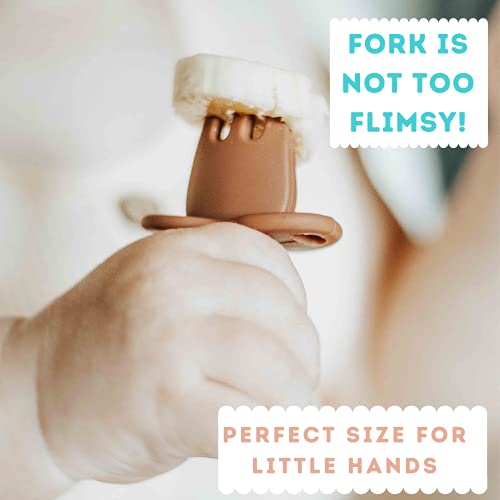 Tooshka Silicone Baby Utensils & Tiny Cup (Terra Cotta) - Bpa Free - Baby Led Weaning - Baby Spoon, Fork & Training Cup For 6 Months+ Anti-Choke Baby Feeding Supplies (Terra Cotta) #TOP3