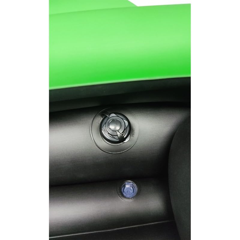 Kayak inflable Pathfinder Element 2 personas con respaldo de PVC resistente con pagaya doble sólida y bomba de inflado