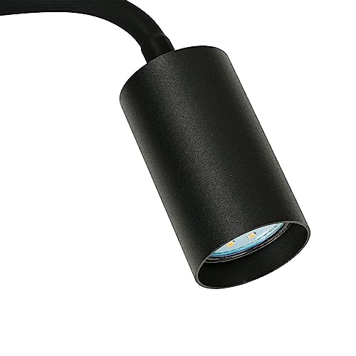 Foco aplique interior orientable negro para acabar con la iluminación deficiente 3
