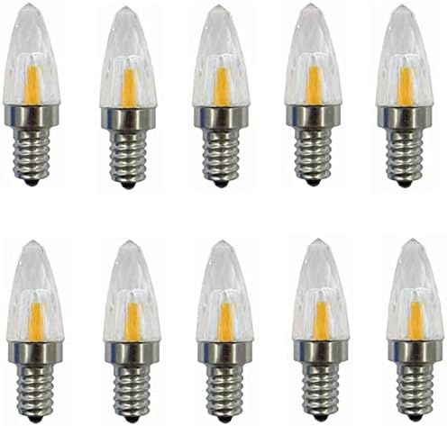GHiycotdlLED Bulbs Pack Of 10 E12 LED Light Bulbs Dimmable 110V, 3W (30W Halogen Equivalent), 260LM, 3000K6000K, E12 Base, E12 Crystal Bulbs For Home Lighting (Color, Cool white),Cool white