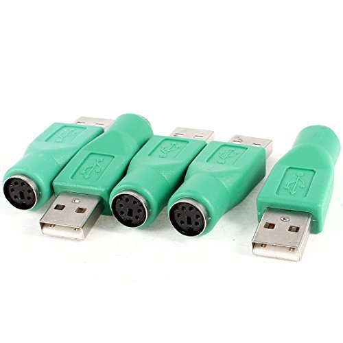5 Pcs PS/2 Female to USB Male Port Adapter for PC Keyboard Mouse