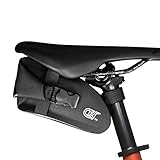 CyclingHero Compact Waterproof Seat Bag –Versatile & Stylish Saddle Wedge Pack with Room for Spare & More –Perfect for Gravel, Road, Mountain Bikes