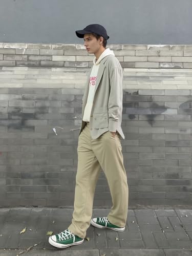 Giolshon Men Wide Leg Pants High Waisted Business Casual Work Trousers Dressy Pants2