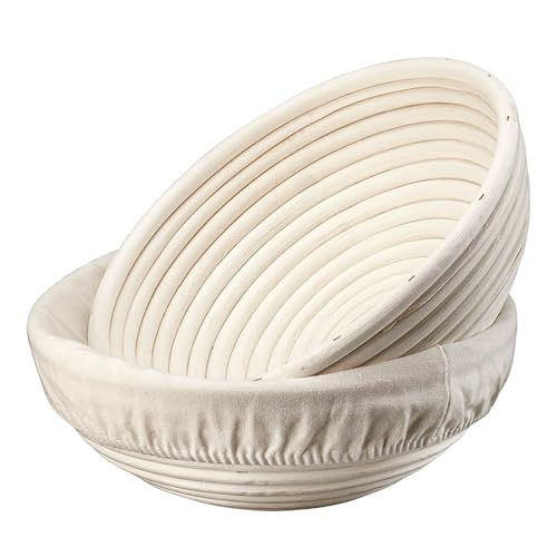 ANHVU HANDICRAFTS Banneton Proofing Basket Set of 2 – Round 9